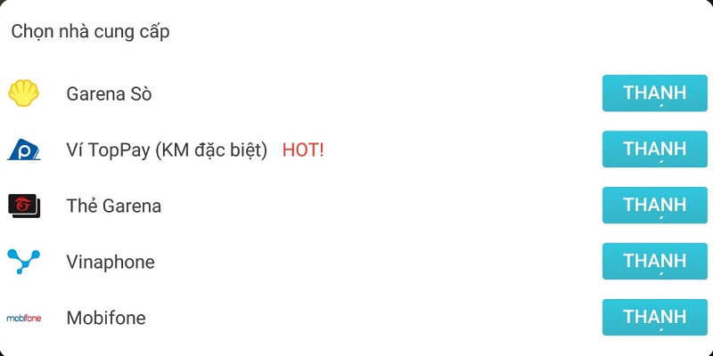 Giới thiệu về nạp thẻ Liên Quân Mobile