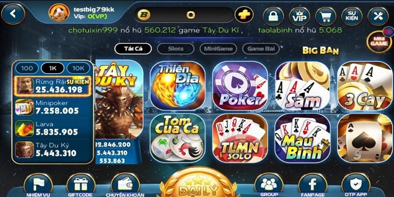 Chơi game bài 789 trên điện thoại di động