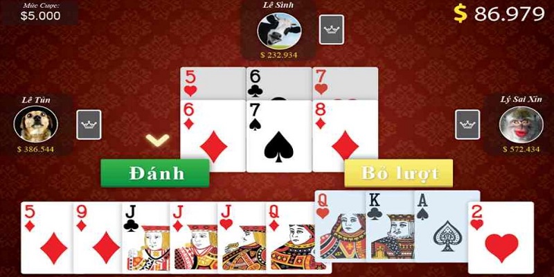 Các biến thể của game bài tiến lên