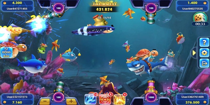 Sử dụng kỹ năng Vua Bắn Cá 3D online đặc biệt 