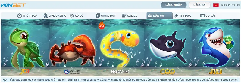 Bắn cá winbet: 1 thế giới đại dương huyền bí với hàng ngàn phần thưởng